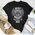 Veteran Wife Never Underestimate A Woman In The Military Women T-shirt Funny Gifts