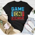 Video Game On 4Th Grade Gamer Back To School First Day Boys Women T-shirt Funny Gifts