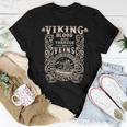 Viking Blood Runs Through My Veins Viking Ship Ringerike Women T-shirt Funny Gifts