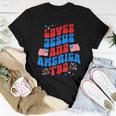 Vintage 70S Retro Loves Jesus And America Too 70S Vintage s Women T-shirt Unique Gifts