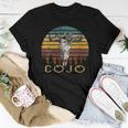Vintage Cojo Bull Skull Flower Music 80S 90S Cowgirl Western Women T-shirt Unique Gifts