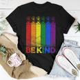 Vintage Doberman Rainbow Flag Be Kind Lgbt Pride Women T-shirt Unique Gifts