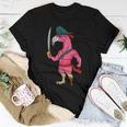 Vintage Pirate Pink Flamingo With Sword Halloween Costume Women T-shirt Unique Gifts