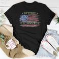 Vintage Usa American Flag Proud Retired Us Army Veteran Wife Women T-shirt Unique Gifts