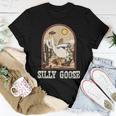 Vintage Western Cowboy Silly Goose Rodeo Duck Women T-shirt Unique Gifts