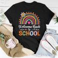 Welcome Back To School First Day Of School Rainbow Teacher Women T-shirt Funny Gifts