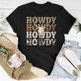 Western Country Leopard Howdy Bull Skull Cowgirl Rodeo Women T-shirt Unique Gifts
