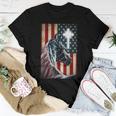 Western Cowboy Cowgirl Patriot Horse Jesus Cross Usa Flag Women T-shirt Unique Gifts