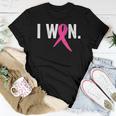 I Won Breast Cancer Awareness Support Pink Ribbon Women T-shirt Funny Gifts