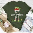 Beer Drinking Elf Group Christmas Pajama Party Women T-shirt Funny Gifts