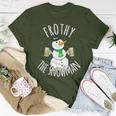 Christmas Snowman Beer Frothy Drinking Party Joke Women T-shirt Personalized Gifts