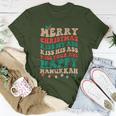 Merry Christmas Kiss My Ass Happy Hanukkah Groovy Xmas Women T-shirt Funny Gifts