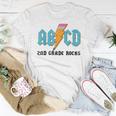 Abcd Pencil Lightning 2Nd Grade Rocks Back To School Women T-shirt Funny Gifts