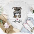 April Girl Classy Mom Life With Leopard Pattern Shades For Women Women T-shirt Unique Gifts