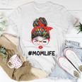 Autism Momlife Messy Bun Sunglasses Bandana Mother Day Women T-shirt Unique Gifts