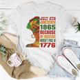 Black Queen Junenth 1865 Freedom African American Women T-shirt Funny Gifts