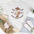 Boot Scoot Spooky Cowboy Ghost Groovy Retro Halloween Women T-shirt Unique Gifts