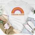 Choose Kind Retro Rainbow Choose Kind Women T-shirt Unique Gifts