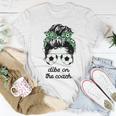 Dibs On The Coach Soccer Saying Soccer Mom Messy Bun Women T-shirt Unique Gifts