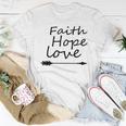 Faith Boho Style Hope Love Boho Arrows Faith Women T-shirt Unique Gifts