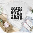 Faith Over Fear Bible Verse Aesthetic Christian Faith Women T-shirt Unique Gifts