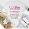 Coffee Quote Coffee Spelled Backwards Eeffoc Women T-shirt Unique Gifts