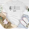 Music Notes Shh Quarter Fermata Teacher Women T-shirt Unique Gifts