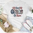 God Shed His Grace On Thee 4Th Of July Groovy Patriotic Women T-shirt Unique Gifts