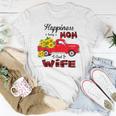 Happiness Is Being A Mom And Wife Sunflower For Women Women T-shirt Unique Gifts