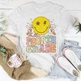 Hello Fourth Grade Funny Smile Face 4Th Grade Back To School Women T-shirt Funny Gifts