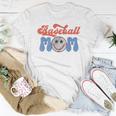 Hippie Face Baseball Mom Game Day Retro Groovy Women T-shirt Unique Gifts
