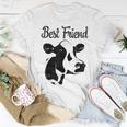 Holstein Cow Is Best Friend Farmer Girl Women T-shirt Unique Gifts