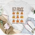 Its Okay To Feel All The Feels Fall Pumpkins Mental Health Women T-shirt Unique Gifts