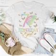 Kids Butterfly 7Th Birthday Outfit 7 Year Old Girl Kids Cute Women T-shirt Funny Gifts