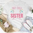 Kids Promoted To Big Sister Est 2024 Unicorn Toddler Girls For Sister Women T-shirt Unique Gifts