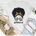 Be Kind Autism Awareness Messy Bun Girl Afro Woman Women T-shirt Unique Gifts