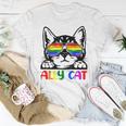 Lgbt Gay Ally Cat Be Kind Rainbow Pride Flag Men Women Women T-shirt Unique Gifts