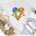 Lgbt Pride Nordic Gnome Rainbow Flag Heart Garden Gnome Women T-shirt Unique Gifts