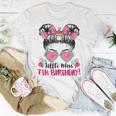 Little Miss 7Th Birthday Donut Girls Birthday 7 Years Old Women T-shirt Funny Gifts