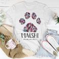 Malshi Mama Maltese Shih Tzu Floral Paw Dog Mom Women T-shirt Unique Gifts
