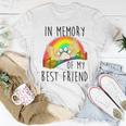 In Memory Of My Best Friend Pet Loss Dog Cat Rainbow Quote Women T-shirt Unique Gifts