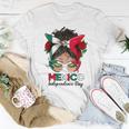 Messy Bun Mexican Flag Independence Day Woman Vintage Women T-shirt Unique Gifts