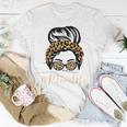Mom Life Mama Leopard Pattern Glasses Women T-shirt Unique Gifts
