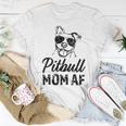 Pitbull Mom Af Women's Pit Bull Dog Mama Women T-shirt Unique Gifts