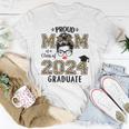 Proud Mom Of A Class Of 2024 Graduate Senior 24 Graduation Women T-shirt Unique Gifts