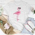 Resting Beach Face With A Flamingo And Sunnies Women T-shirt Unique Gifts