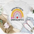 Back To School Rainbow Happy First Day Of Kindergarten Women T-shirt Funny Gifts