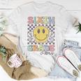 Sixth Grade Vibes Smile Face 6Th Grade Team Back To School Women T-shirt Funny Gifts