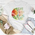 Softball- Eat Sleep Softball Repeat Pitcher Girls Women T-shirt Unique Gifts