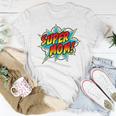 Super Mom Comic Book Superhero Grandma For Mom Women T-shirt Crewneck Unique Gifts